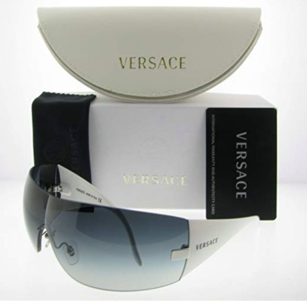 Versace Shiny White Designer Sunglasses